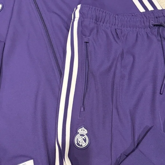 adidas Official Garment of Real Madrid Purple Track Jacket & Pants Set